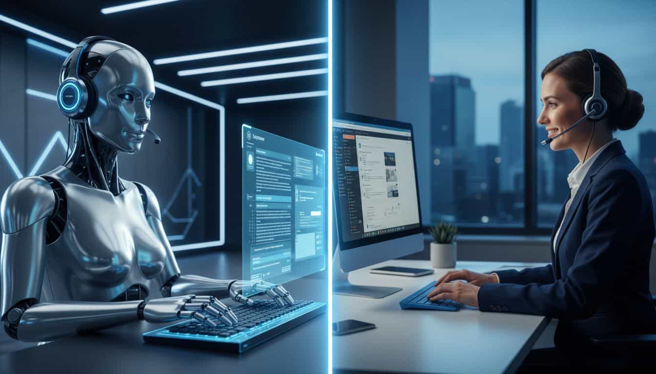 Compare the strengths and limitations of AI voice agents versus human agents 2